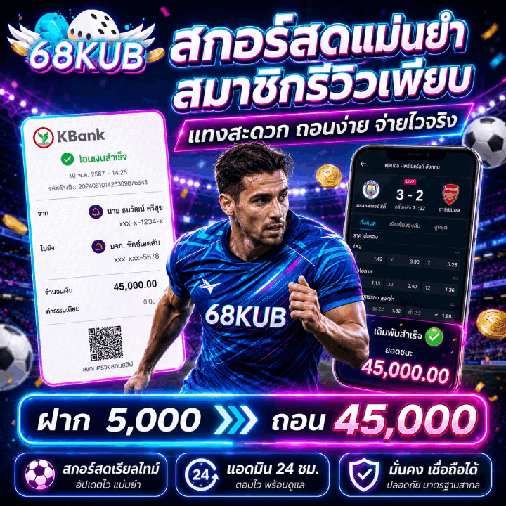สกอร์สดแม่นยำ สมาชิกรีวิวเพียบ